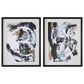 Uttermost Winterland 39" x 31" Abstract Wall Art in Ochre, Deep Charcoal and White (Set of 2), , large
