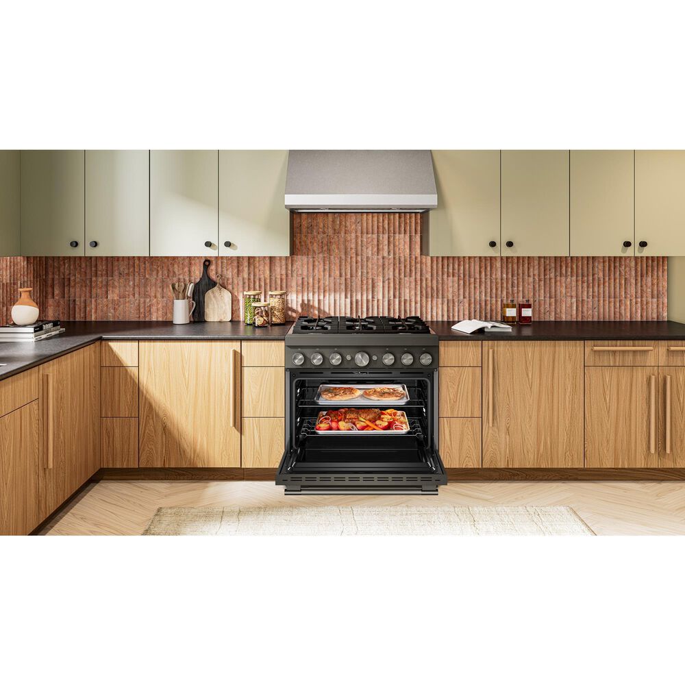 KitchenAid 36" Commercial Dual Fuel Range in Black Ore, , large