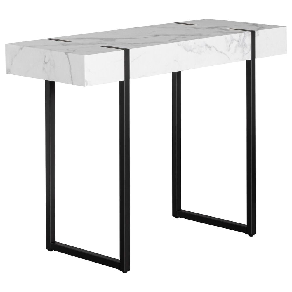 Southern Enterprises Rangley Console Table in Black and White, , large