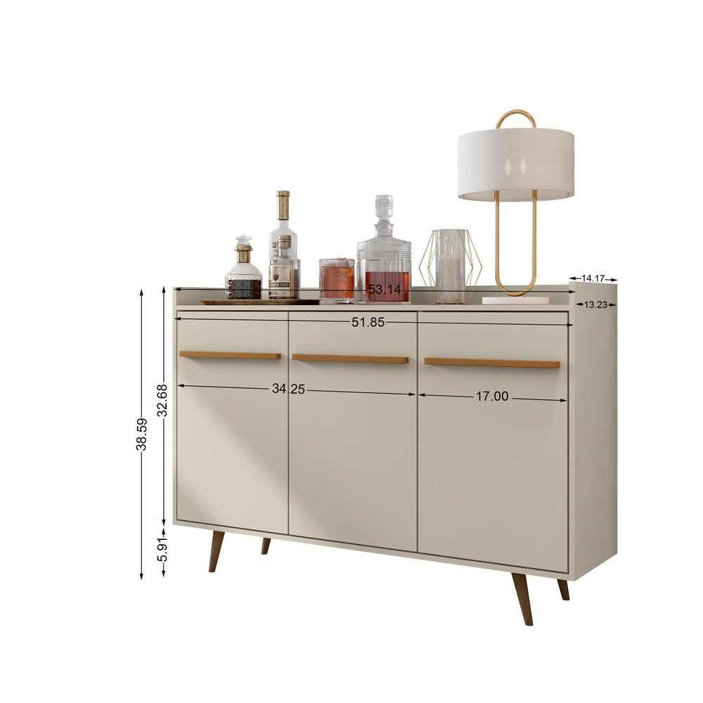 Dayton Bradley 53.54&quot; Buffet Stand in Off White, , large