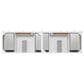 James Martin Brittany 84" Double Bathroom Vanity in Bright White with 3 cm White Zeus Top and Rectangular Sinks, , large