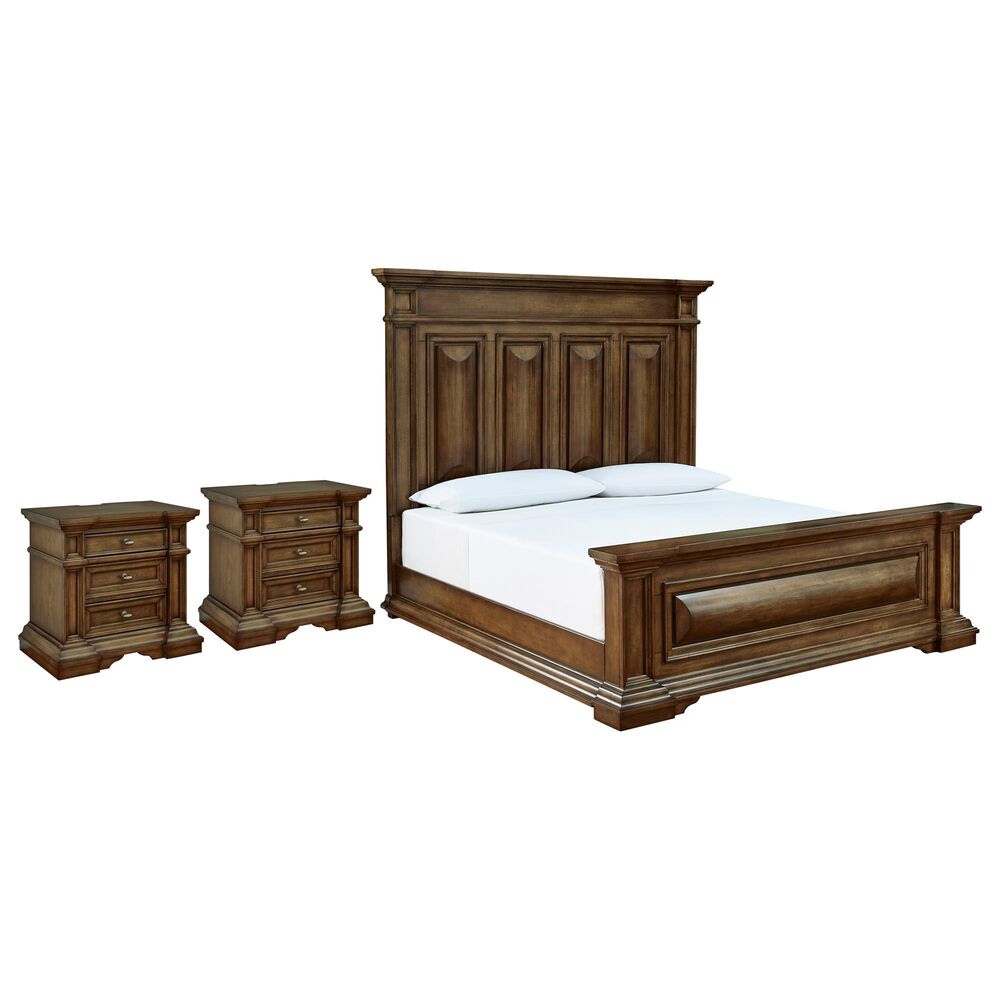Millenium Frantanna Queen Panel Bed and 2 Nightstands in Brown, , large