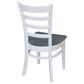 International Concepts Modern Farmhouse Solid Wood Emily 3-Piece Dining Set in White/Heather Gray, , large