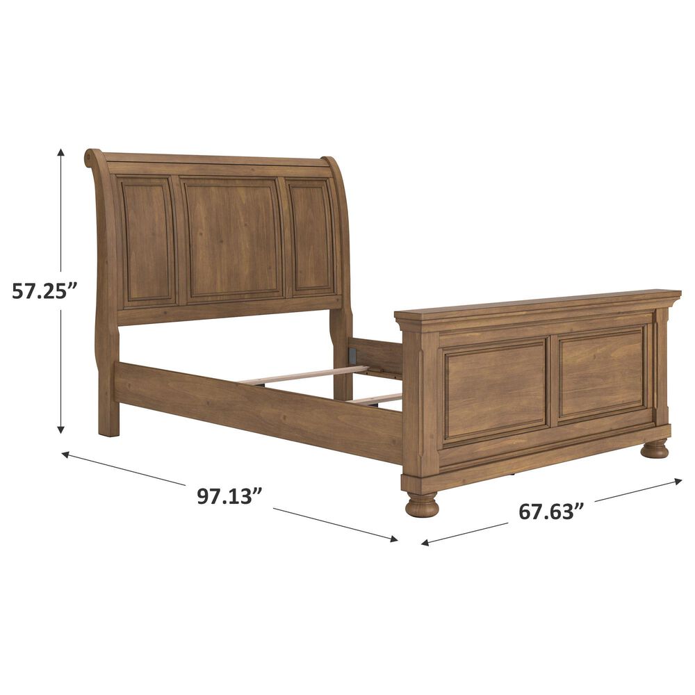 Ashley Feddinger Queen Sleigh Bed in Chestnut Brown, , large