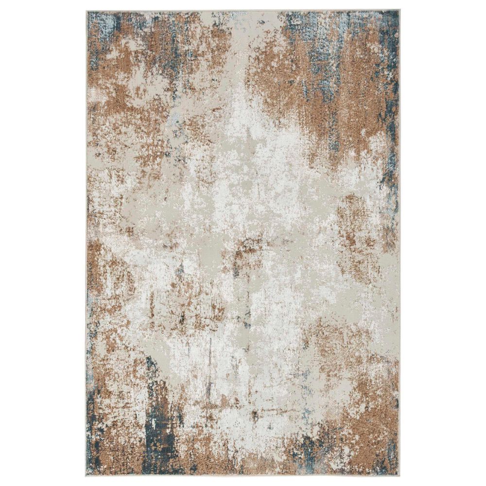 Nourison Glitz 2"3" x 7"6" Taupe and Multicolor Runner, , large