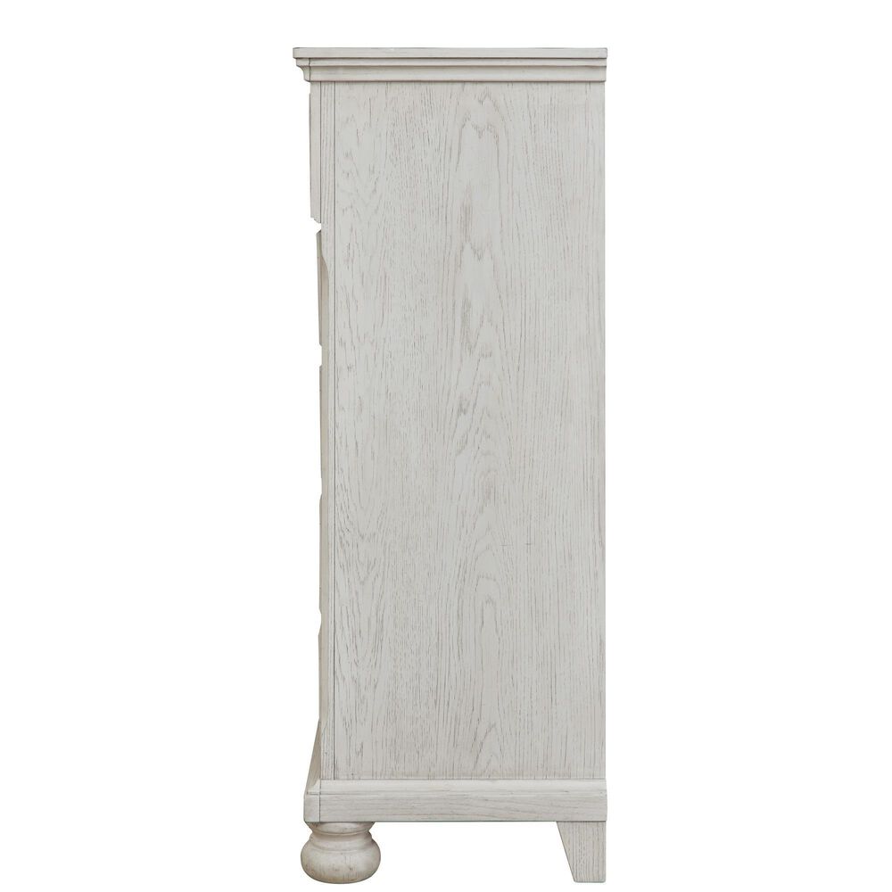 Ashley Robbinsdale 5 Drawer Single Knob Chest in Antique White, , large