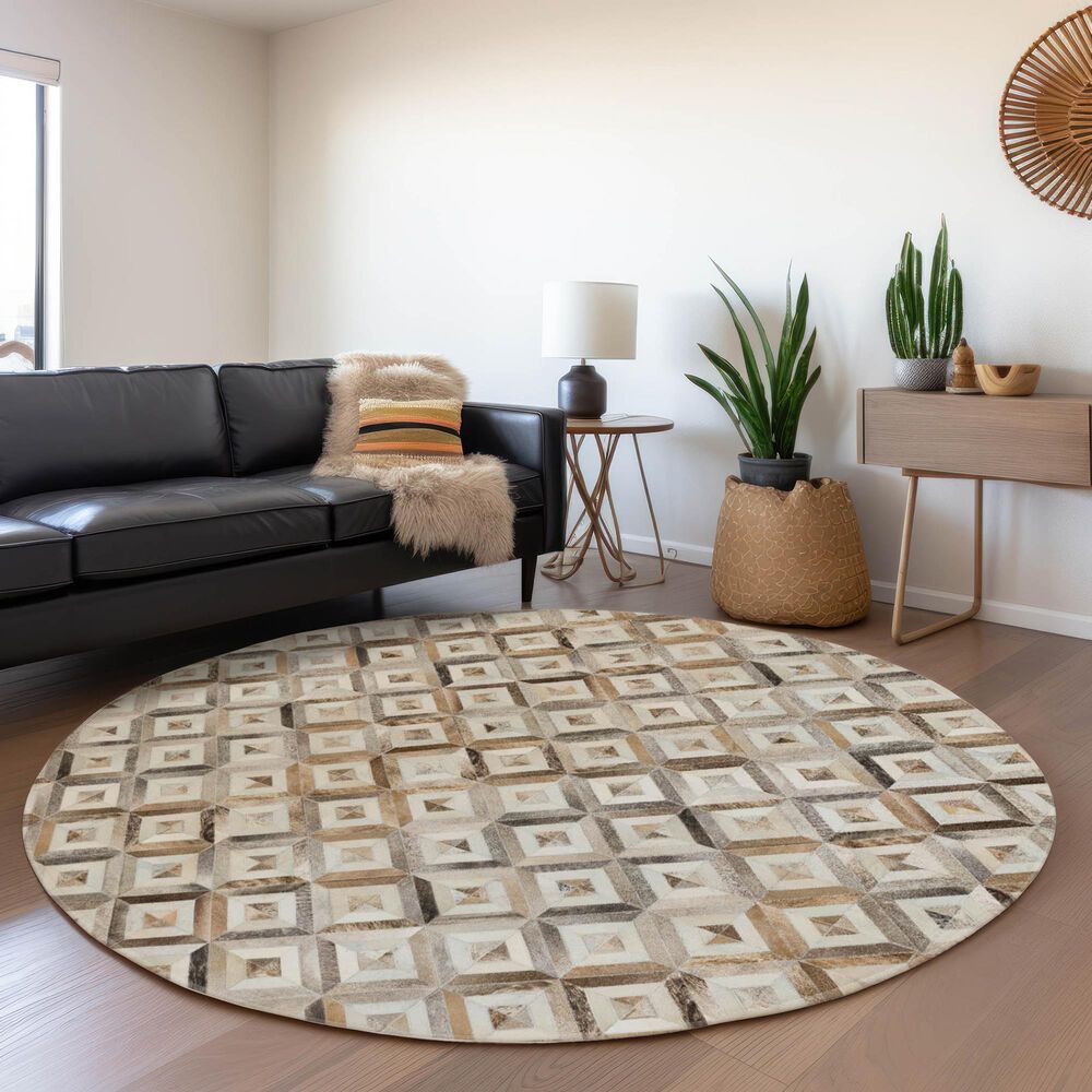 Dalyn Rug Company Bozeman BM7 Gray 8&#39; Round Area Rug, , large