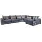 Xenia Fusion Furniture 6 Piece Sectional in Scarborough Steel, , large