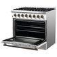 Forno Galiano 36" Freestanding Dual Fuel Range in White, , large