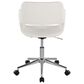 LumiSource Margarite Swivel Task Chair with White Faux Leather Cushion in Chrome, , large