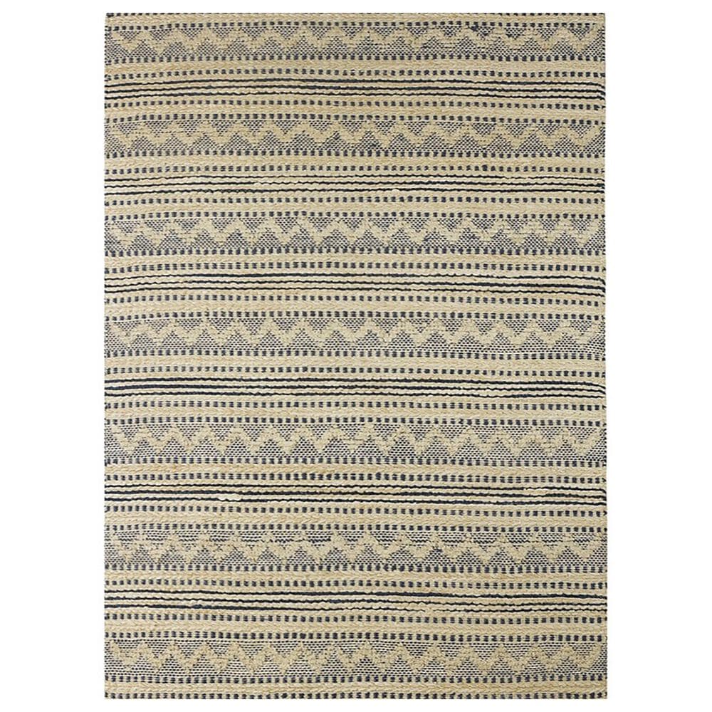 L&R Resources Earth 7"9" x 9"9" Navy and Off White Area Rug, , large