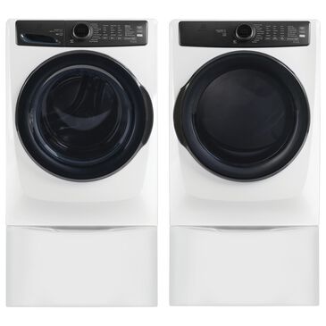 Electrolux 700 Series 4.5 Cu. Ft. Front Load Washer with Smartboost and 8.0 Cu. Ft. Electric Dryer with 2x Luxury-Glide Pedestal with Spacious Storage Drawer in White, , large