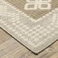 ROW by Oriental Weavers Zarina ZAR08 Beige and Brown 3"3" x 5" Indoor/Outdoor Area Rug, , large