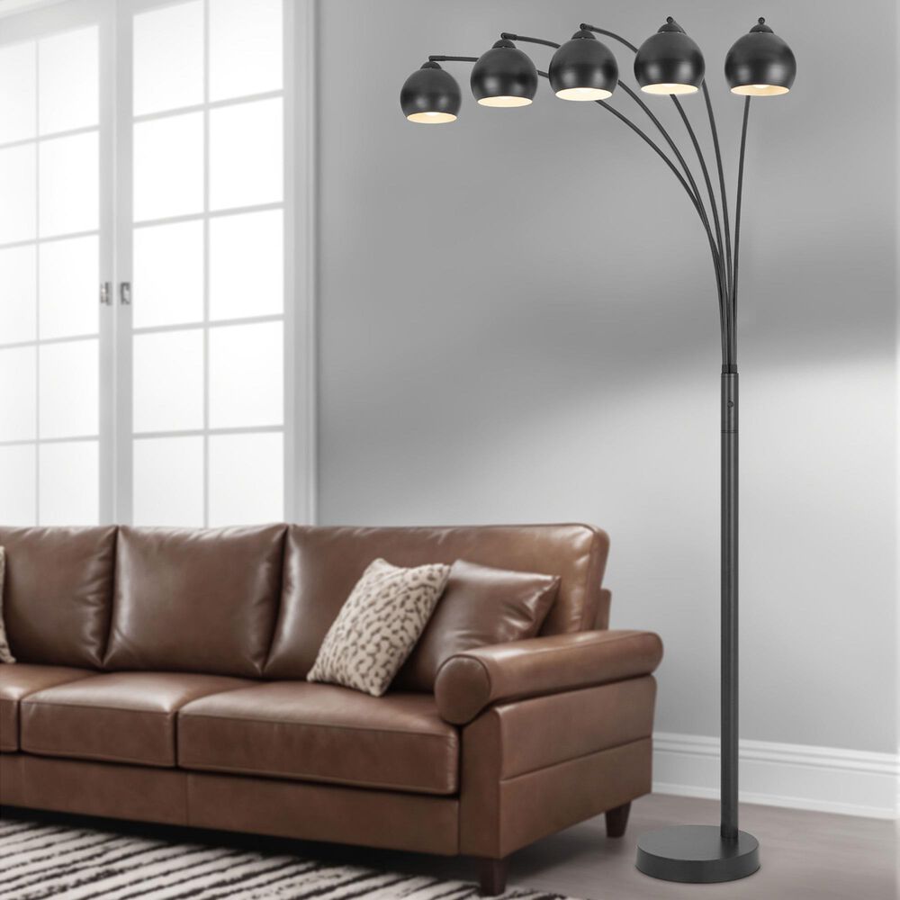 Cal Lighting Richford 5 Lit arc floor lamp, , large
