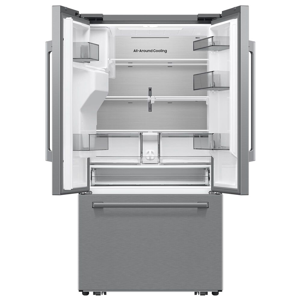 Samsung Bespoke AI 29 Cu. Ft. French Door Refrigerator with Zero Clearance Fit and Dual Auto Ice Maker in Fingerprint Resistant Stainless Steel, , large