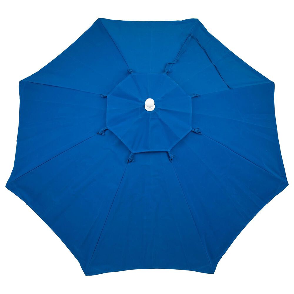 Floating Luxuries Kai Luxury 7.5&#39; Octagonal Fiberglass Market Pool Umbrella in Pacific Blue, , large