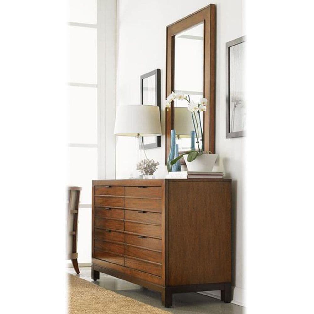 Tommy Bahama Home Ocean Club 6-Drawer Palm Bay Dresser and Palm Isle Mirror, , large