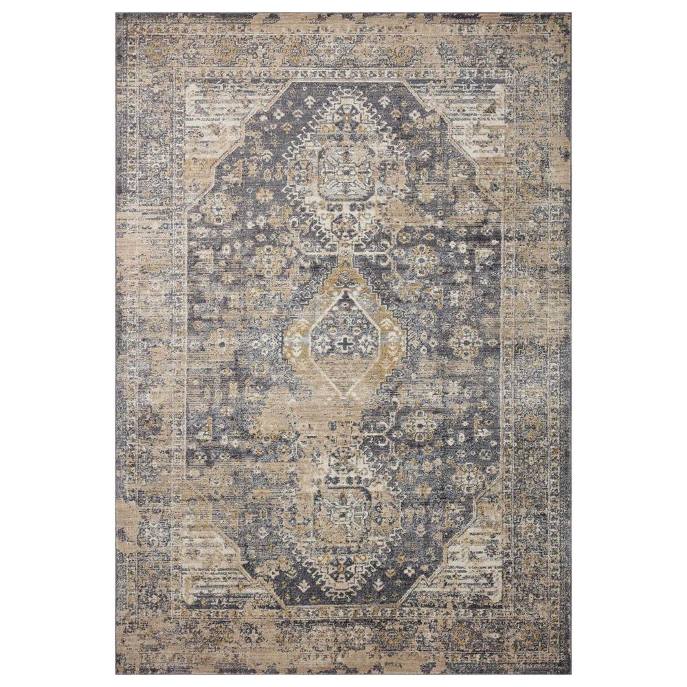 Loloi Indra 5" x 7"10" Charcoal and Natural Area Rug, , large