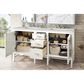 James Martin Vanities Addison 60" Double Bathroom Vanity in Glossy White with 3 cm Lime Delight Quartz Top and Rectangular Sinks, , large