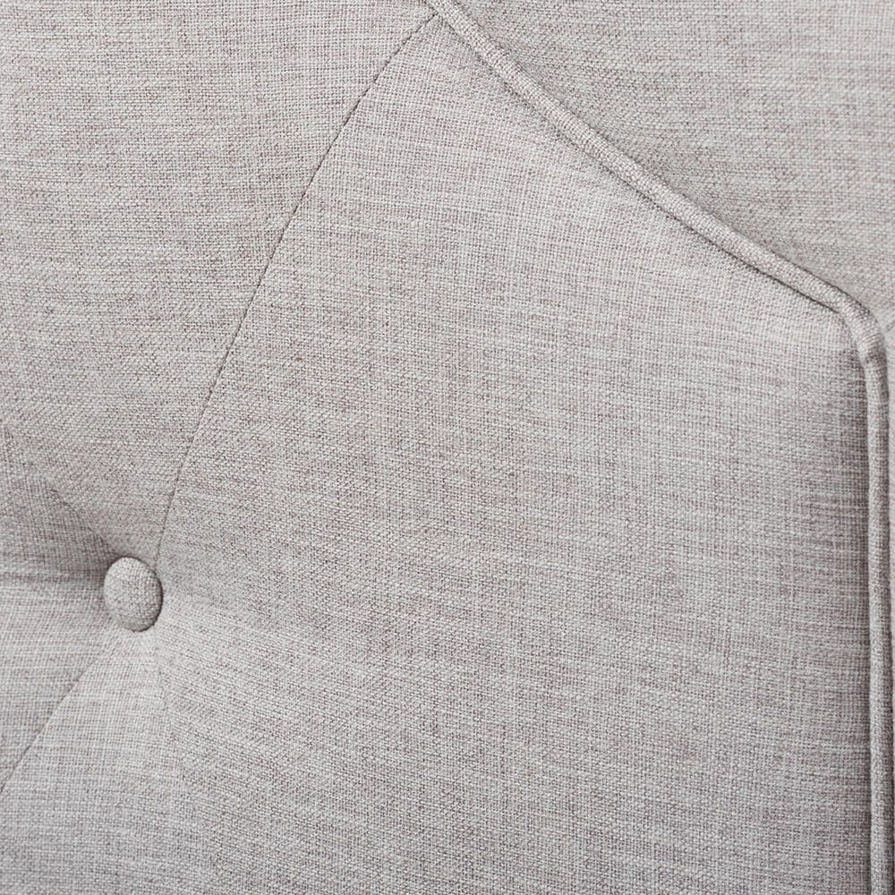 Baxton Studio Mars Twin Upholstered Panel Headboard in Greyish Beige, , large