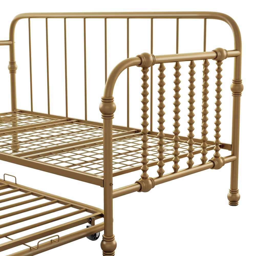 Furniture of America Wren Twin Daybed with Trundle in Gold, , large