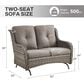 Sunwell Garden Outdoor Glider Loveseat in Gray, , large