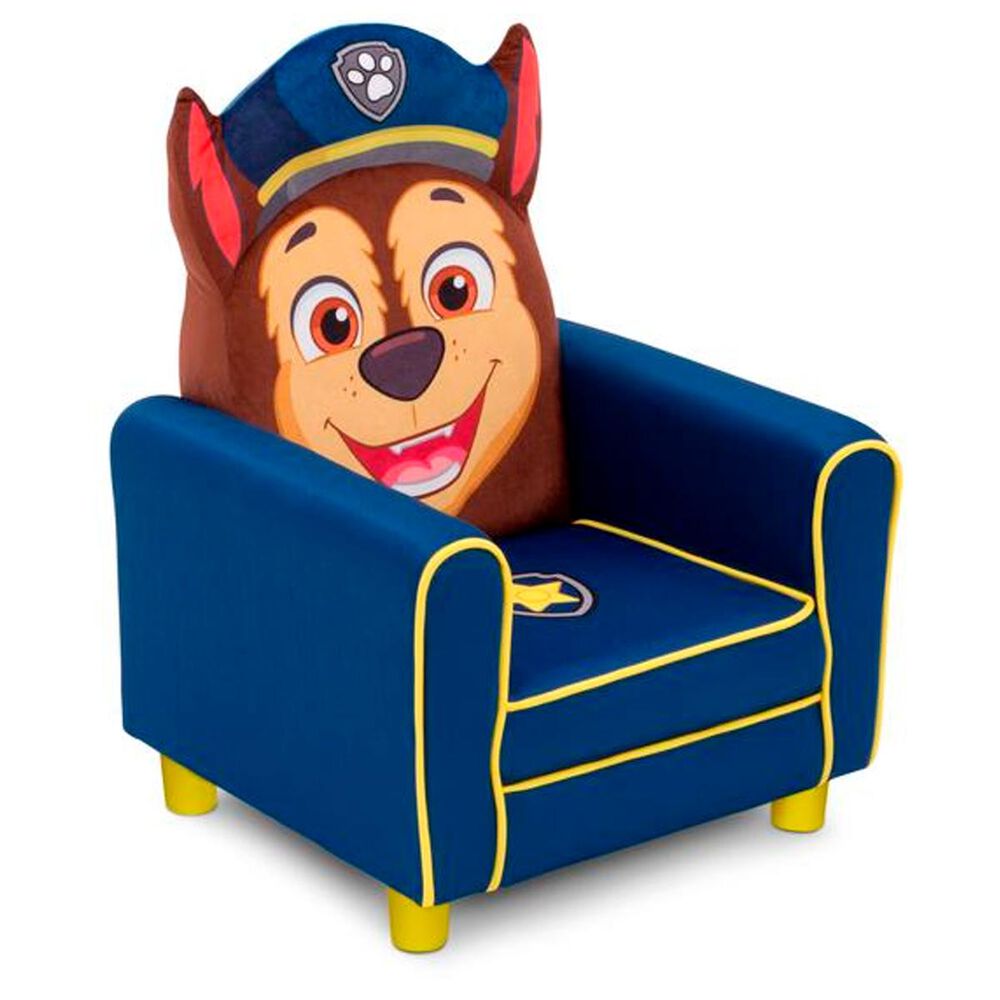 Delta Paw Patrol Chase Figural Upholstered Kid Chair in Blue, , large