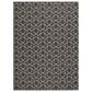 Nourison Horizon HOZ01 Black 8" x 10" Indoor/Outdoor Area Rug, , large