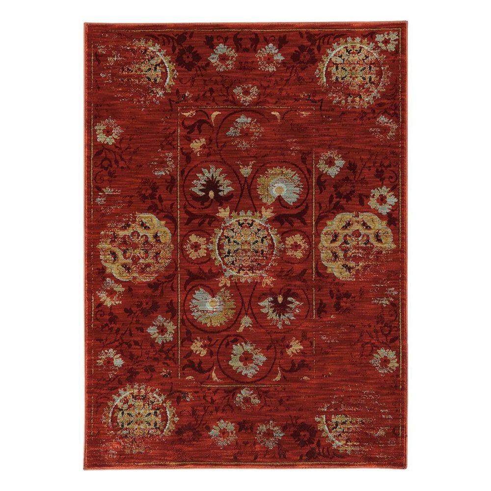 Oriental Weavers Sedona 6386E 7'10" x 10'10" Red Area Rug, , large