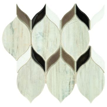 Dal-Tile Fonte Pier White Blend 6" x 12" Natural Stone Mosaic Sheet, , large
