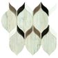 Dal-Tile Fonte Pier White Blend 6" x 12" Natural Stone Mosaic Sheet, , large