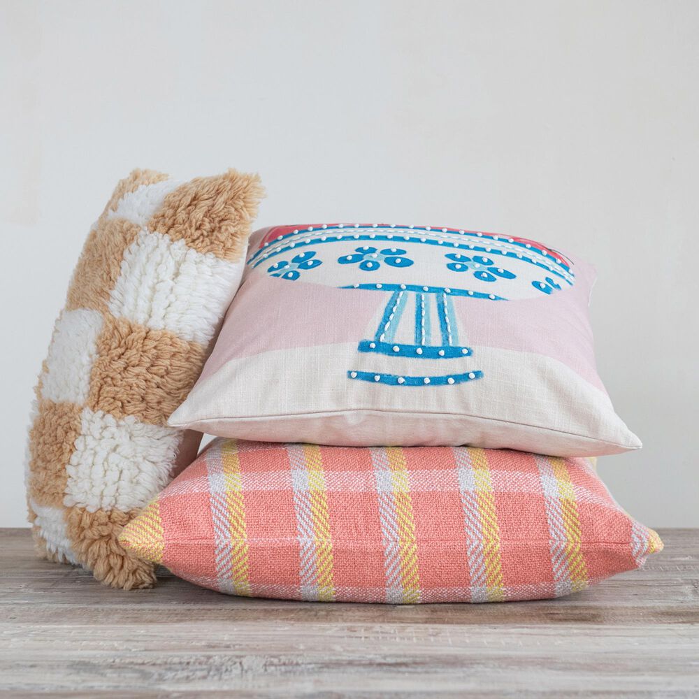 Teak Interiors Happy House 20&quot; x 20&quot; Throw Pillows in Multicolor, , large