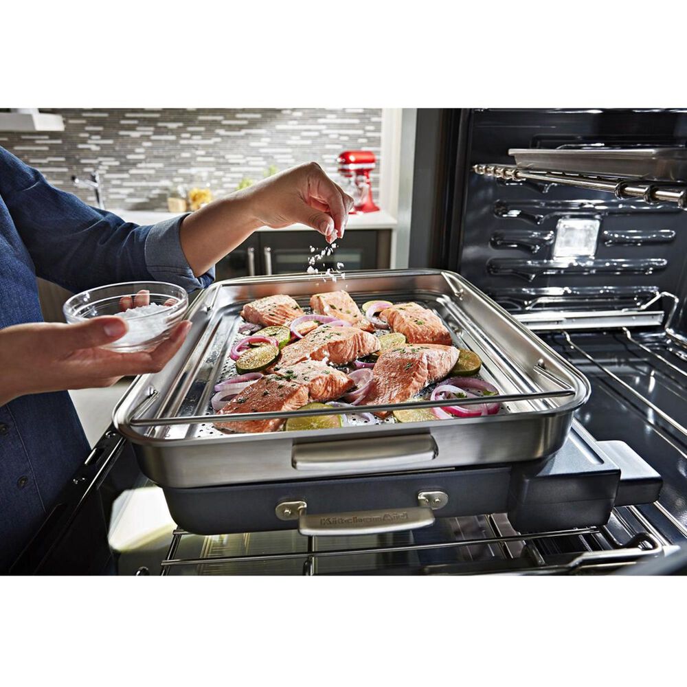 KitchenAid 30&quot; Double Wall Oven in Black Stainless Steel, , large