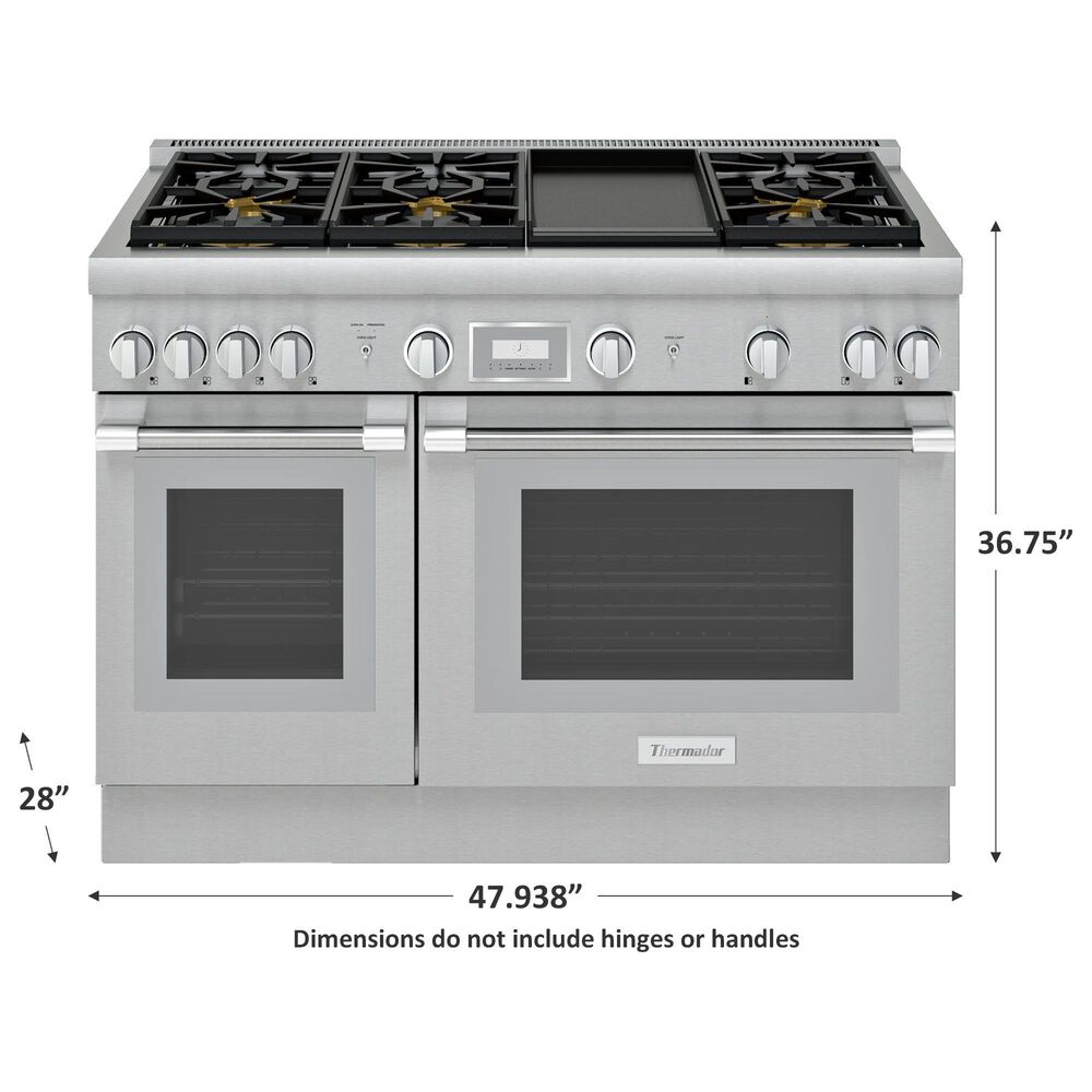 Thermador 48&quot; Pro Harmony Standard Depth Gas Range in Stainless Steel, , large