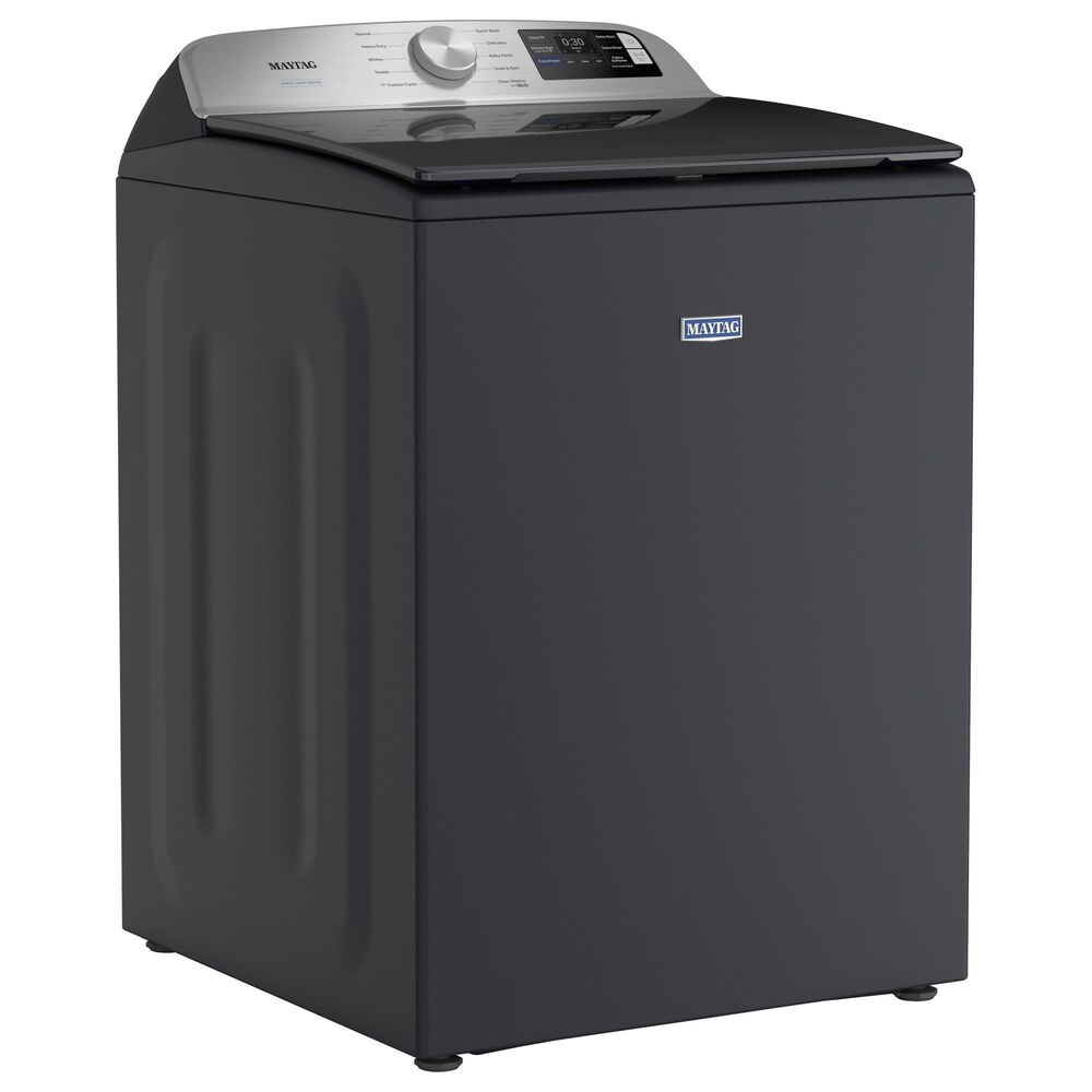 Maytag 5.2 Cu. Ft. Smart Top Load Washer and 7.4 Cu. Ft. Smart Electric Top Load Dryer Laundry Pair in Midnight Steel, , large