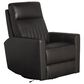 Barcalounger Vintage Leather Swivel Glider Recliner with Power Headrest in Matteo Smokey Gray, , large