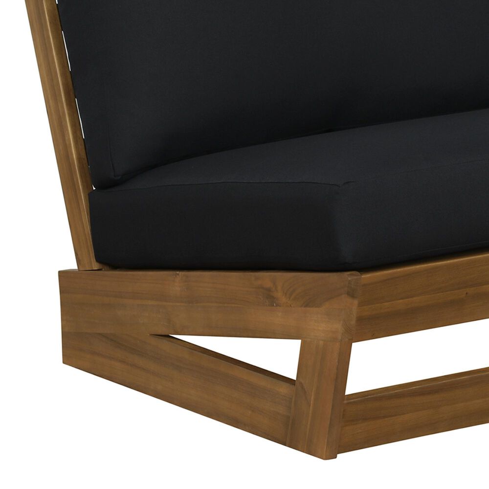 Linon Home Decor Silbury Patio Armless Chair in Jet Black, , large