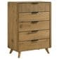 Pacific Landing Bennett King Bed with Dresser, Chest, and Two Nightstands in Light Oak, , large
