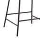 LumiSource Daniella Counter Stool with Black Velvet Upholstery in Black (Set of 2), , large
