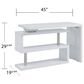 Southern Enterprises Yatesling Corner Desk in White/Chrome, , large