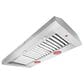 KitchenAid 48" Commercial Style Wall Mount Canopy Range Hood with Two Food Warming Lamp in Stainless Steel, , large
