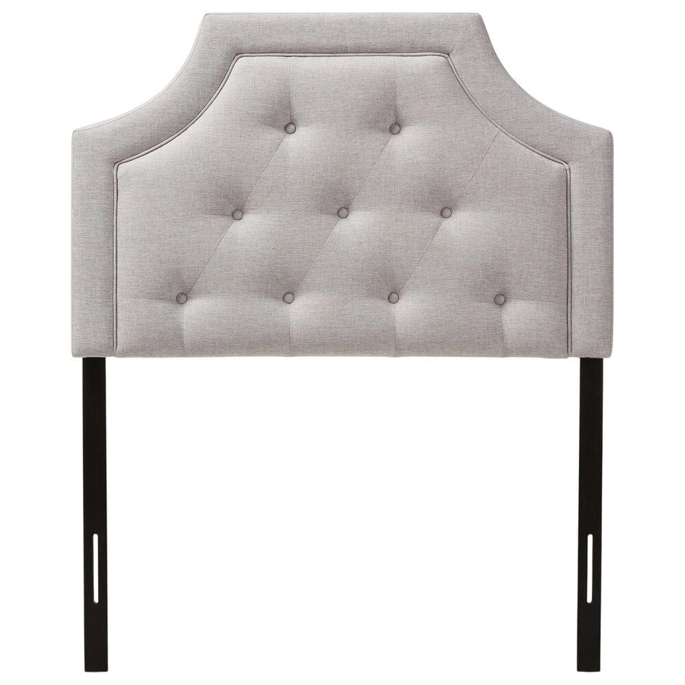 Baxton Studio Mars Twin Upholstered Panel Headboard in Greyish Beige, , large