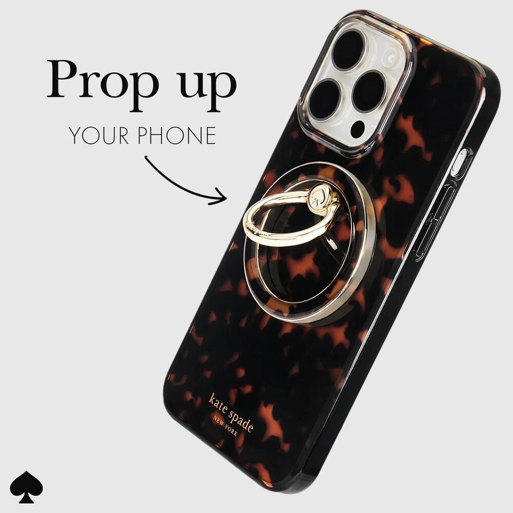 Kate Spade Magnetic MagSafe Ring Stand in Tortoiseshell, , large