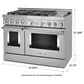 KitchenAid 6.3 Cu. Ft. Freestanding Gas Range with Griddle in Stainless Steel, , large