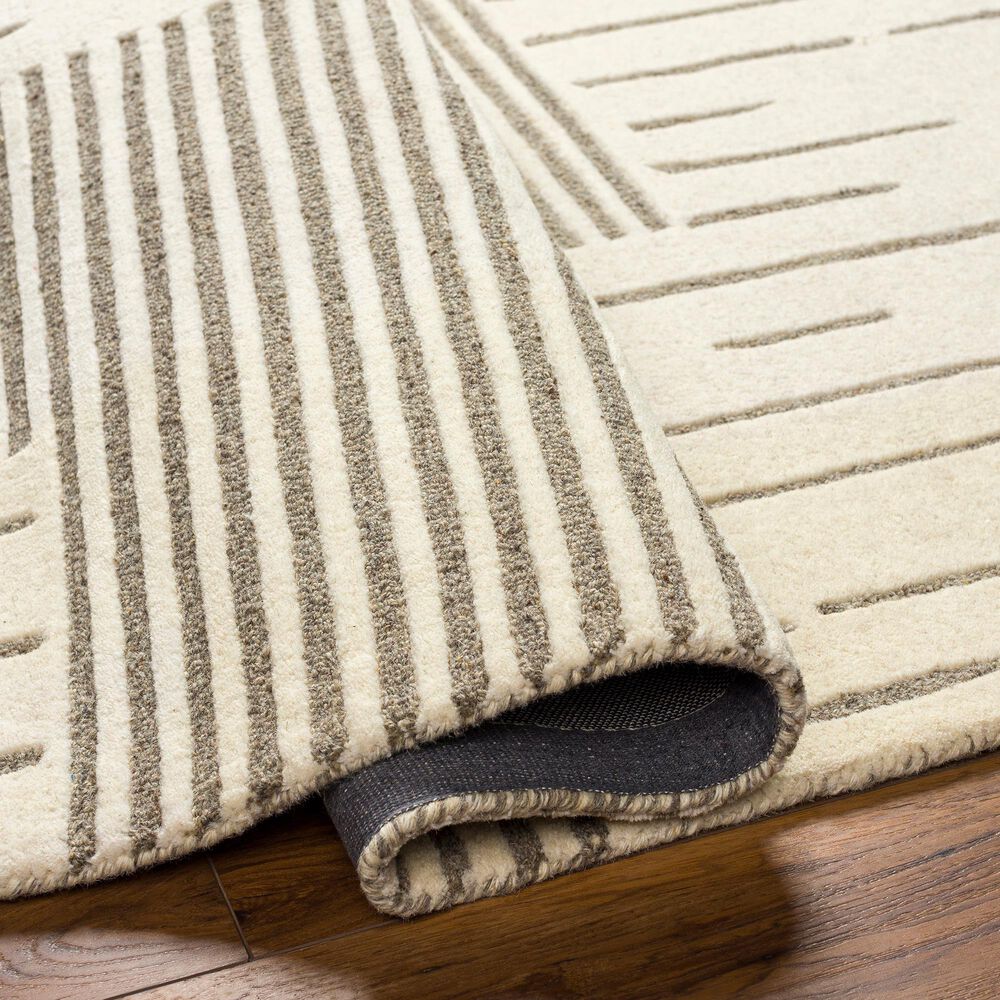 Surya Brook BKO2311 2&#39; x 3&#39; Charcoal and Beige Area Rug, , large