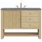 James Martin Vanities Marigot 48" Single Bathroom Vanity in Sunwashed Oak with 3 cm Parisien Bleu Quartz Top, Rectangular Sink and FreePower Wireless Charger, , large