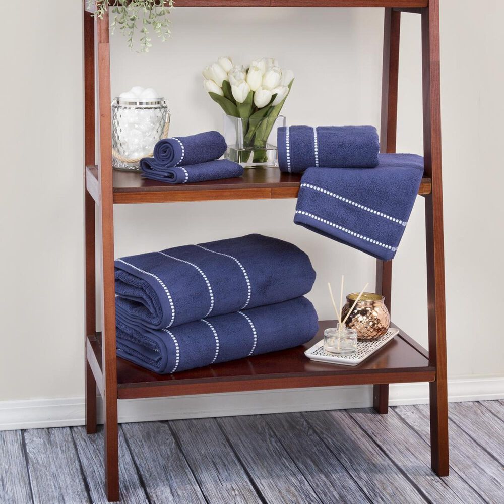 Timberlake Lavish Home 6-Piece Quick Dry Towel Set in Navy, , large