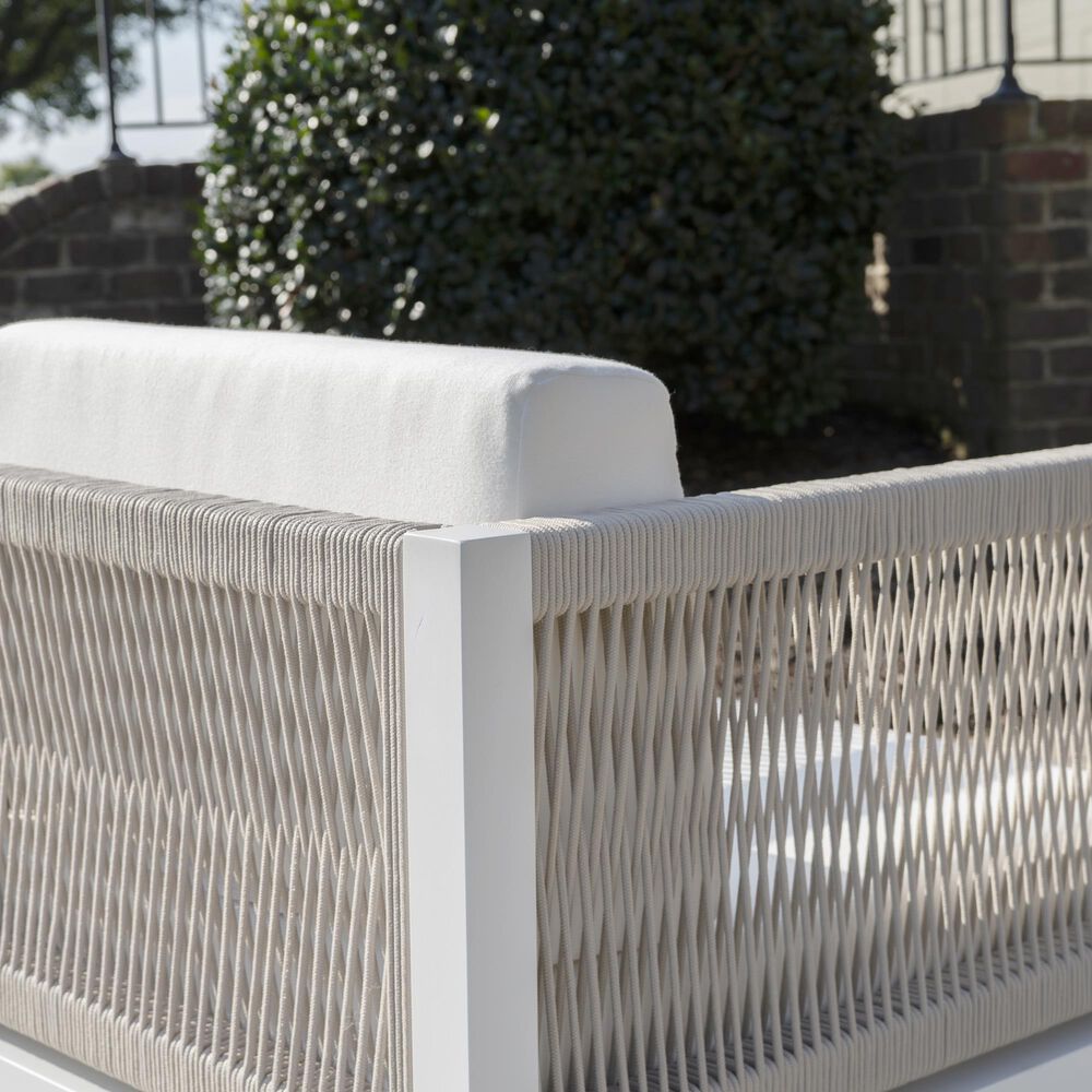 Linon Home Decor Claiborne Patio Arm Chair in Soft White, , large