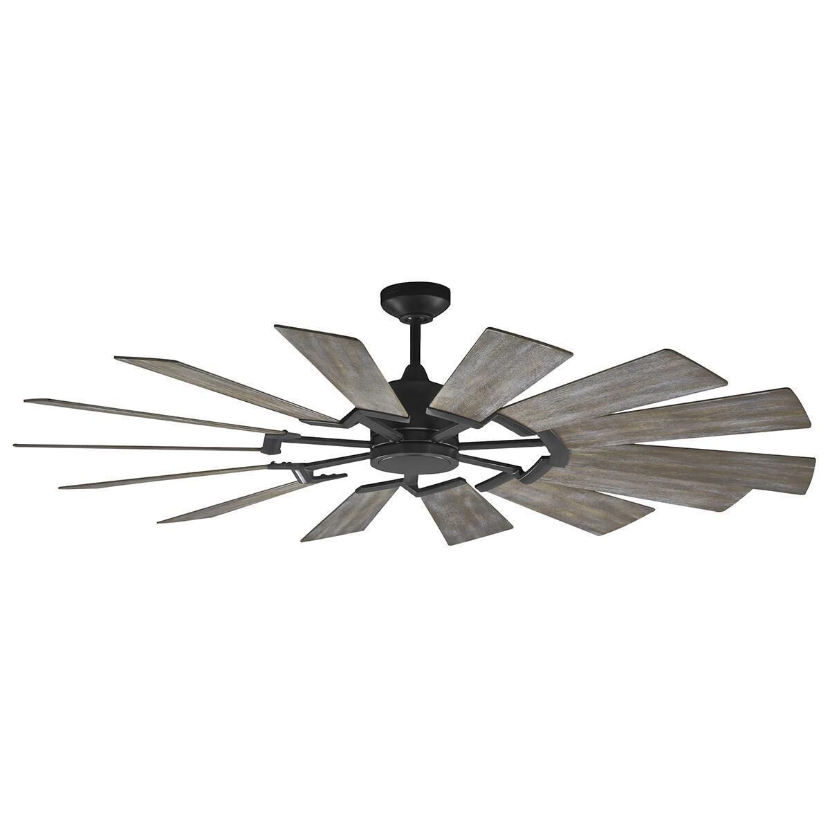 Bladed Ceiling Fan in Aged Pewter 
