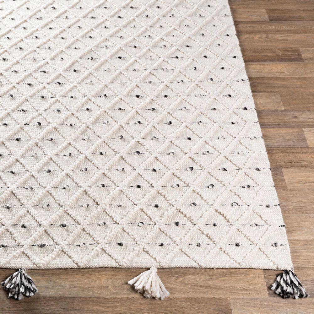 Surya Azalea 2&#39;6&quot; x 8&#39; Ivory, Black and Gray Indoor/Outdoor Runner, , large